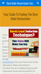 Mobile Screenshot of bestmalemasturbatorguide.com